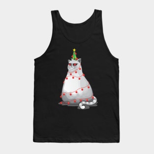 Meowy Christmas Tree Tank Top